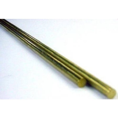 CR LAURENCE Decorative Metal Rod, 5/32 in Dia, 12 in L, 260 Brass, 260 Grade 8165
